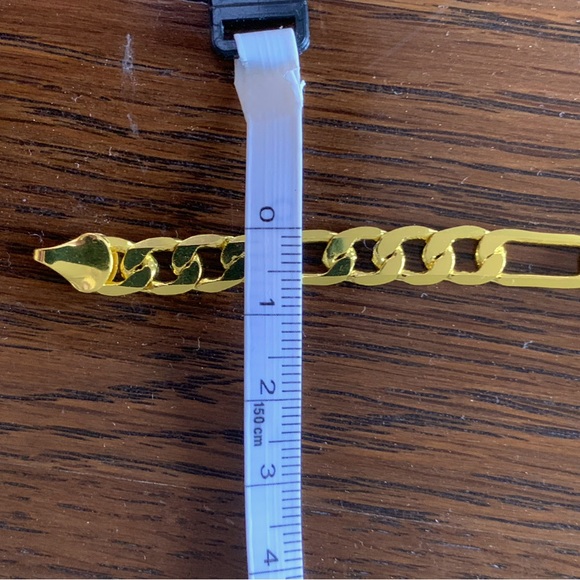 8.5” Long 7mm Wide 24k Gold Electroplated Bracelet (Unisex) - Picture 6 of 6